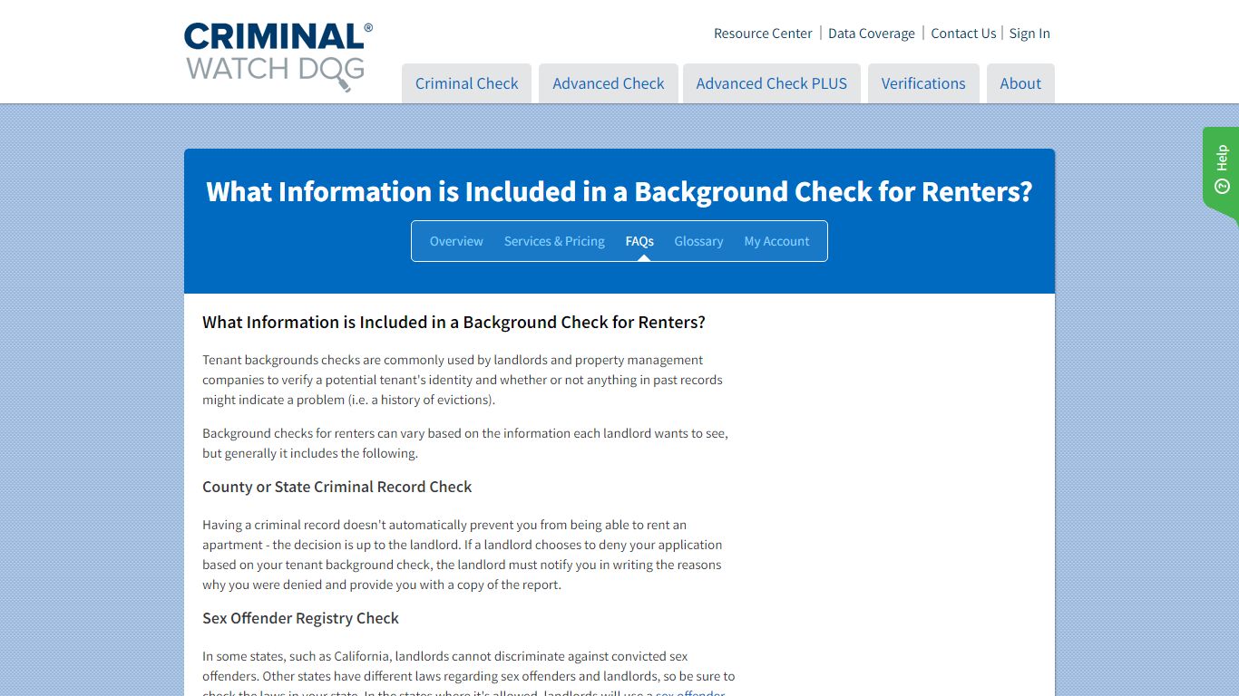 What Does a Tenant Background Check Entail? | CriminalWatchDog